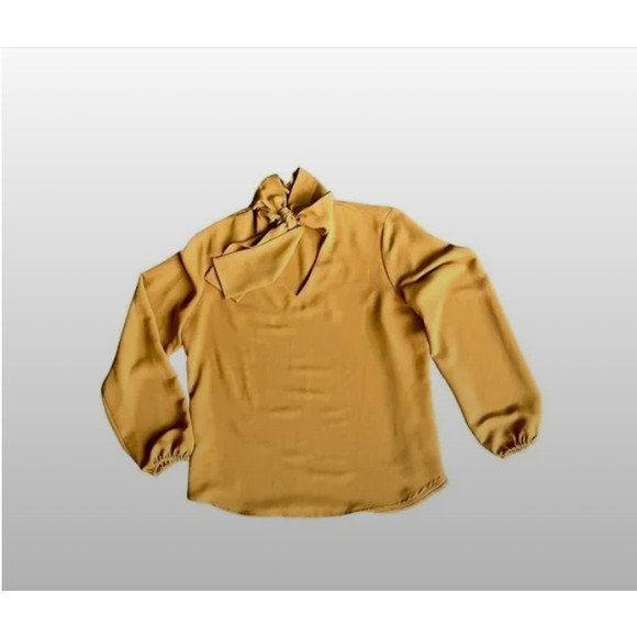 Retro Neck Bow Blouse - Picture 5 of 5